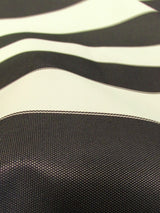 2 Tone Stripe Deck Canvas Outdoor Waterproof Fabric Aqua/White