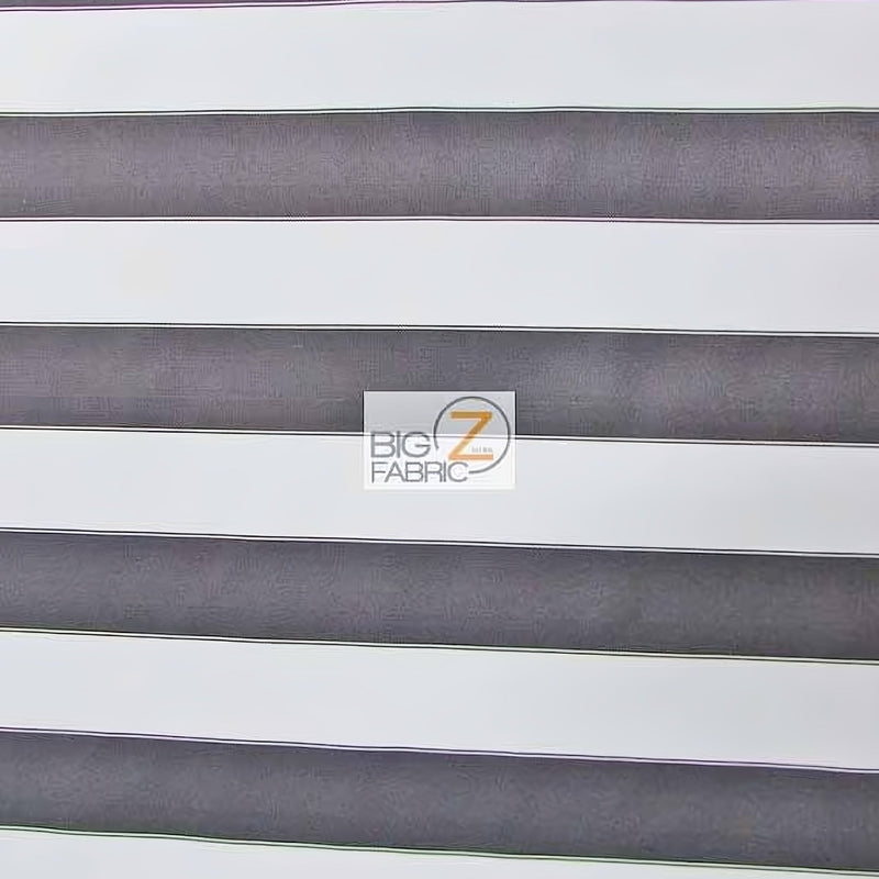2 Tone Stripe Deck Canvas Outdoor Waterproof Fabric Black/White Sold By The Yard