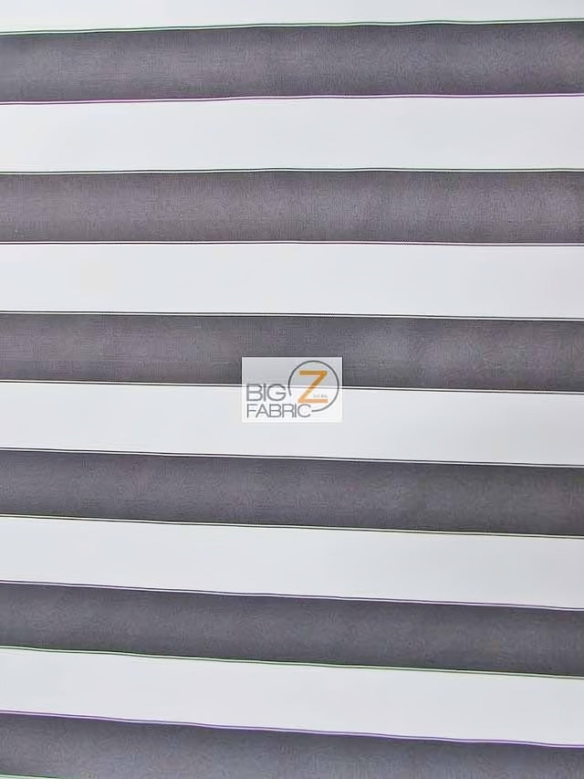 2 Tone Stripe Deck Canvas Outdoor Waterproof Fabric Black/White Sold By The Yard