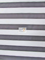 2 Tone Stripe Deck Canvas Outdoor Waterproof Fabric Black/White Sold By The Yard