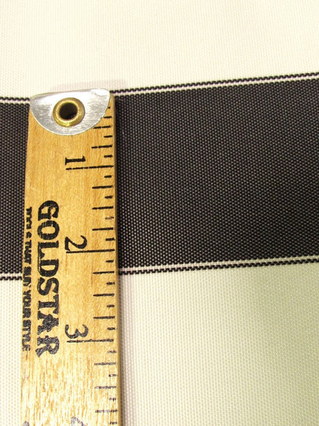 2 Tone Stripe Deck Canvas Outdoor Waterproof Fabric Red/White