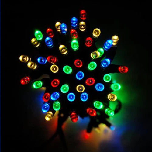 100 LED Solar String Lights – Multicolor, 32 ft