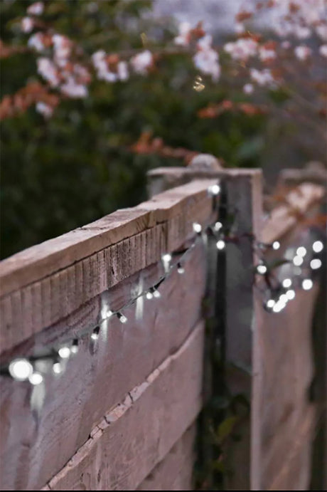 100 LED Solar String Lights – Green Cable, 32 ft