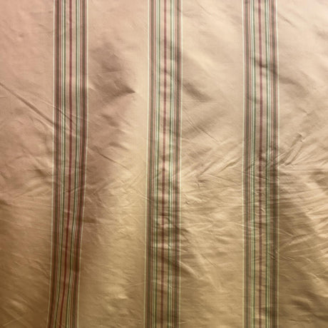 Solara Fabric 100 Percent Silk Taffeta Fabric - Multicolored Stripe, 54" Width (1 Yard)