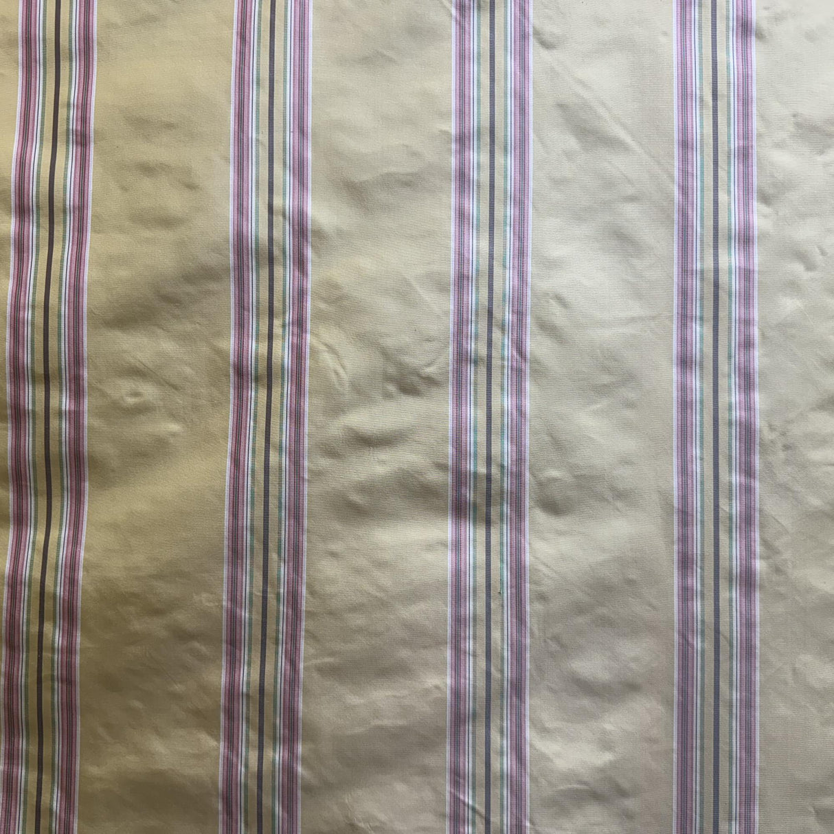 Solara Fabric 100 Percent Silk Taffeta Fabric - Multicolored Stripe, 54" Width (1 Yard)