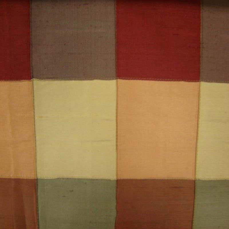 Soldo Silk Fabric - Multi-Colored Small Square Geometric, 54" Width (1 Yard)