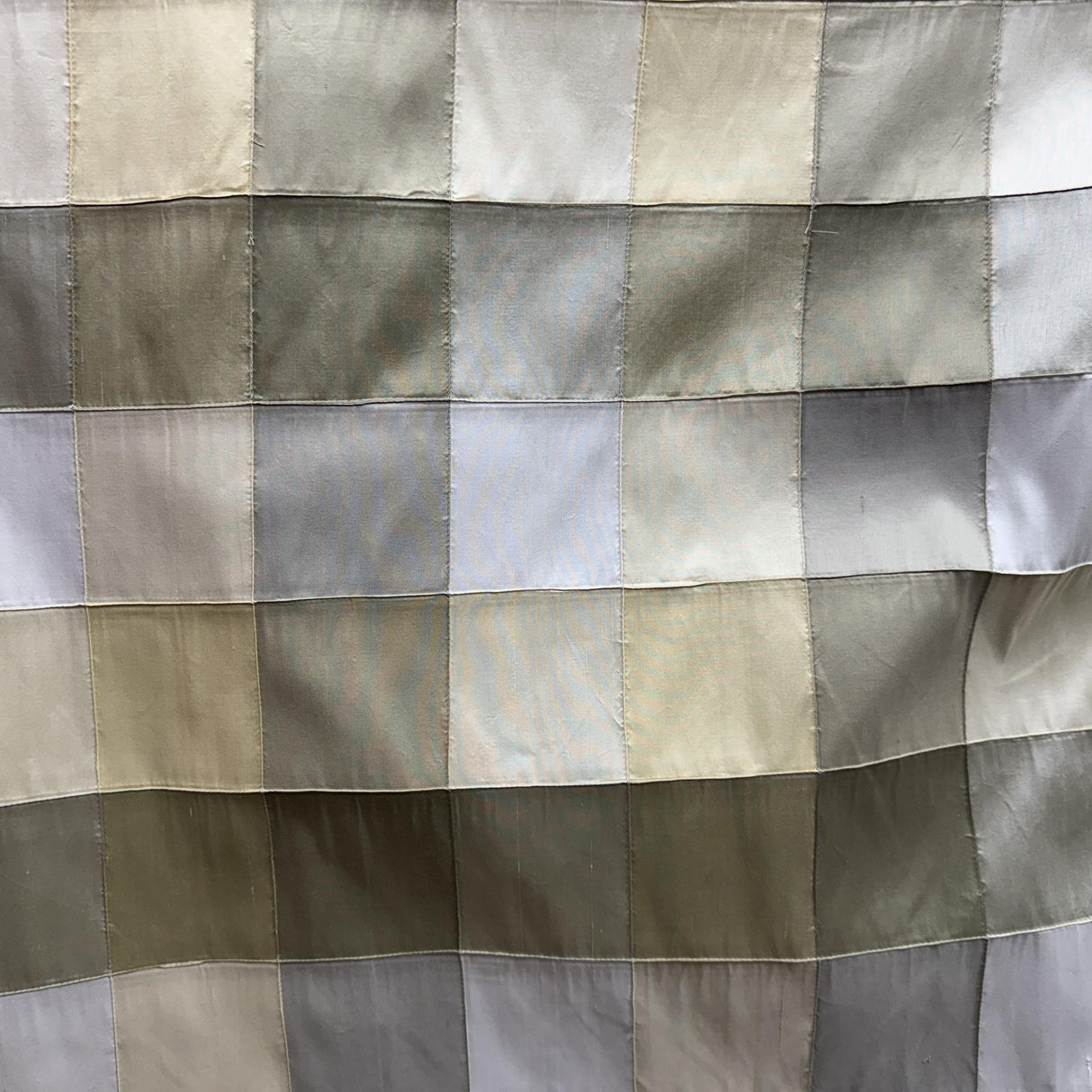 Soldo Silk Fabric - Multi-Colored Small Square Geometric, 54" Width (1 Yard)