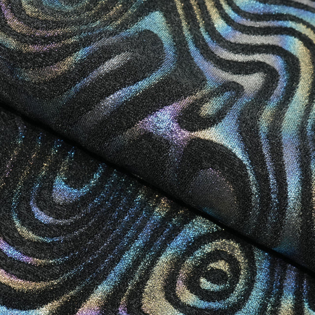 Foiled Stretch Velvet Sonic Swirl