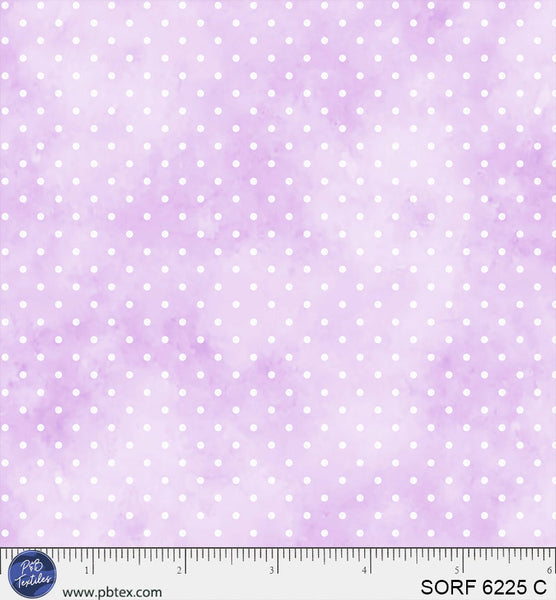 P&B Textiles Sorbet Flannel Purple Pin Dot Cotton Fabric by the Yard