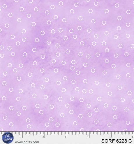 P&B Textiles Sorbet Flannel Purple Open Dot Cotton Fabric