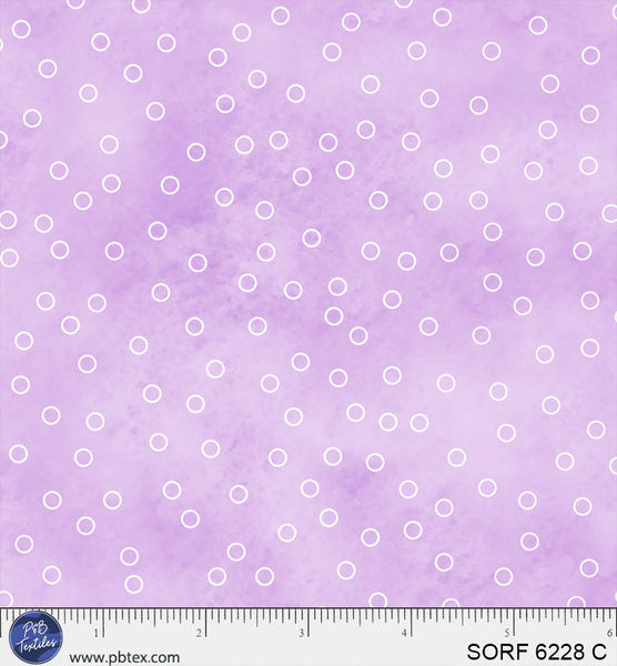 P&B Textiles Sorbet Flannel Purple Open Dot Cotton Fabric
