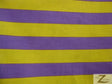 Poly Cotton Stripe Fabric Purple Yellow Sold by the Yard