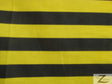 Poly Cotton 1 Inch Stripe Fabric Black/Yellow Sold by the Yard