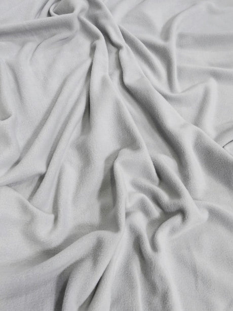 Solid Polar Fleece Fabric Silver