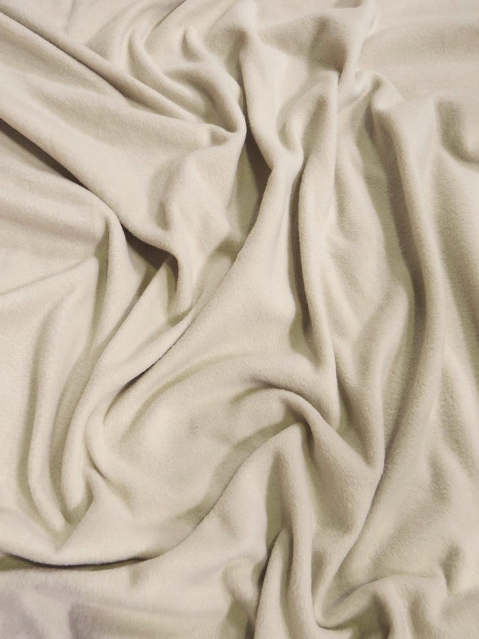 Solid Polar Fleece Fabric Oatmeal