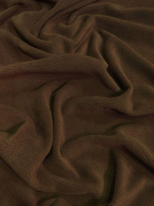 Solid Fleece Fabric Brown