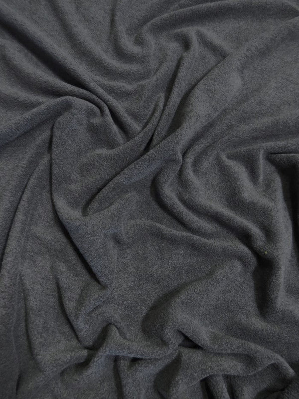 Charcoal Solid Polar Fleece Fabric