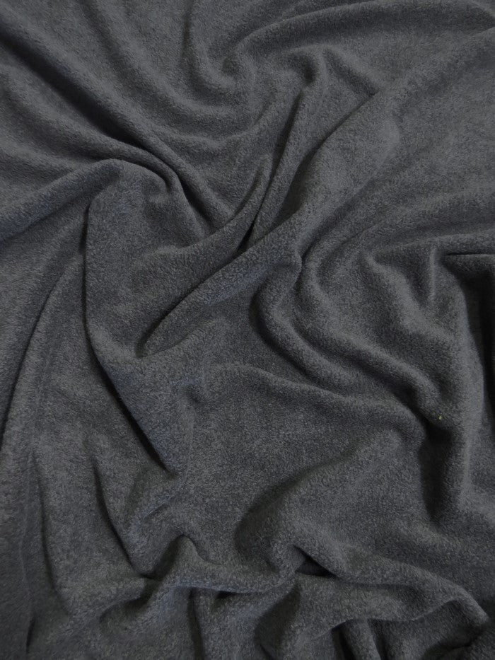 Charcoal Solid Polar Fleece Fabric