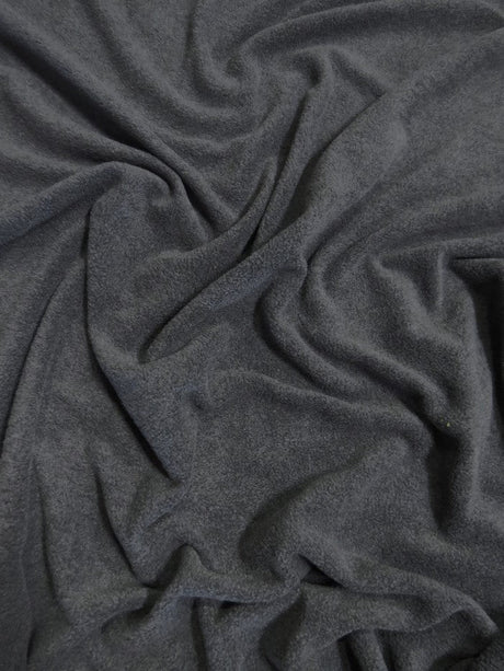 Charcoal Solid Polar Fleece Fabric