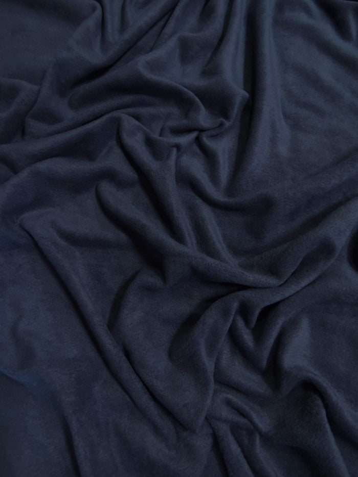 Solid Polar Fleece Fabric Navy Blue