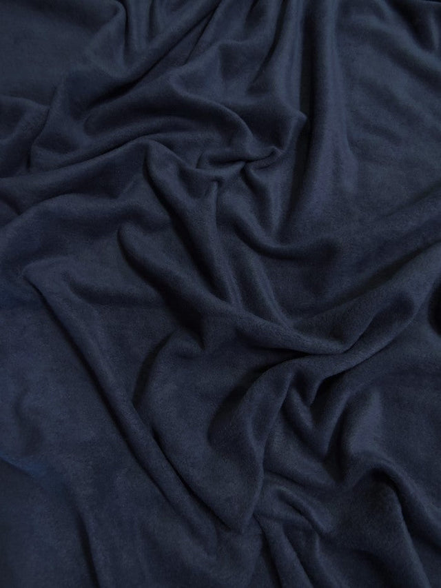 Solid Polar Fleece Fabric Navy Blue