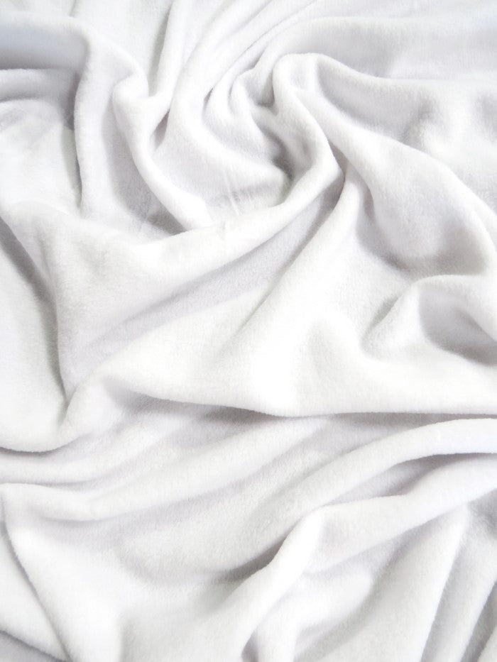 Solid Polar Fleece Fabric White