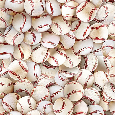 Cotton Print Baseball Fabric by the Yard
