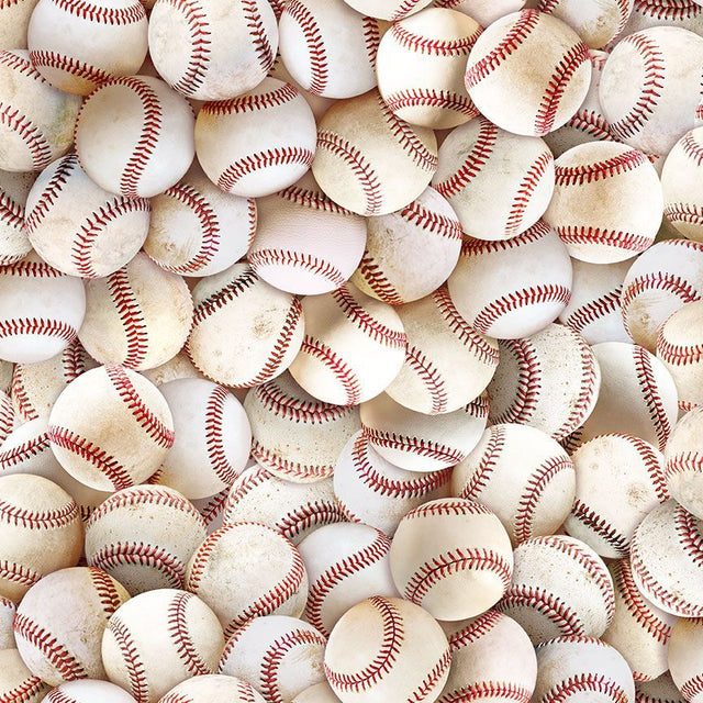 Cotton Print Baseball Fabric by the Yard