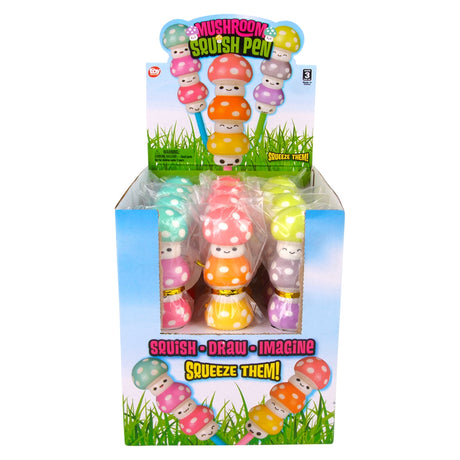 Squish Mushroom Pens (12 Pc Display)