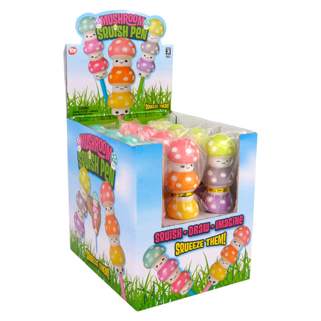 Squish Mushroom Pens (12 Pc Display)