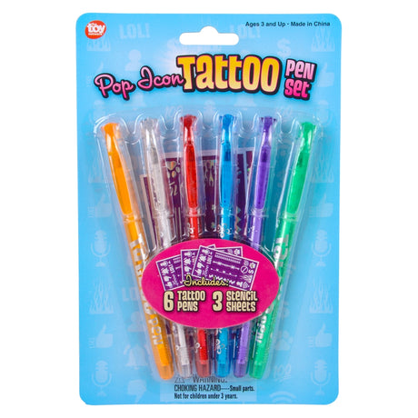 Tattoo Pen Set Pop Art 6" (1 DZ)