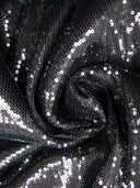 3Mm Mini Micro Shiny Sequins On Stretch Fdy Knit Jersey Polyester Spandex Fabric - Black, Gold, Platinum, Purple, Red, Fuchsia, Royal Blue, Turquoise, Silver, Dusty Pink, Gunmetal, Emerald Green, Lavender, 58" Width