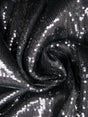 3Mm Mini Micro Shiny Sequins On Stretch Fdy Knit Jersey Polyester Spandex Fabric - Black, Gold, Platinum, Purple, Red, Fuchsia, Royal Blue, Turquoise, Silver, Dusty Pink, Gunmetal, Emerald Green, Lavender, 58" Width