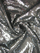 3Mm Mini Micro Shiny Sequins On Stretch Fdy Knit Jersey Polyester Spandex Fabric - Black, Gold, Platinum, Purple, Red, Fuchsia, Royal Blue, Turquoise, Silver, Dusty Pink, Gunmetal, Emerald Green, Lavender, 58" Width
