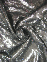 3Mm Mini Micro Shiny Sequins On Stretch Fdy Knit Jersey Polyester Spandex Fabric - Black, Gold, Platinum, Purple, Red, Fuchsia, Royal Blue, Turquoise, Silver, Dusty Pink, Gunmetal, Emerald Green, Lavender, 58" Width