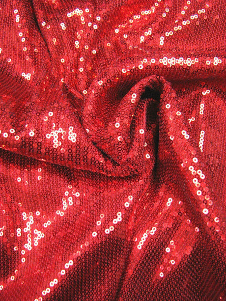 3Mm Mini Micro Shiny Sequins On Stretch Fdy Knit Jersey Polyester Spandex Fabric - Black, Gold, Platinum, Purple, Red, Fuchsia, Royal Blue, Turquoise, Silver, Dusty Pink, Gunmetal, Emerald Green, Lavender, 58" Width