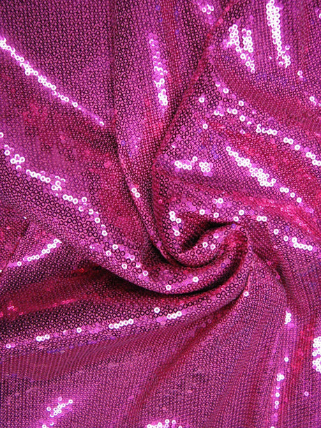3Mm Mini Micro Shiny Sequins On Stretch Fdy Knit Jersey Polyester Spandex Fabric - Black, Gold, Platinum, Purple, Red, Fuchsia, Royal Blue, Turquoise, Silver, Dusty Pink, Gunmetal, Emerald Green, Lavender, 58" Width