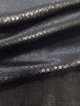 3Mm Micro Mini Matte Sequins Stretch Polyester Spandex Fabric - Black, 56/58" Width