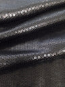 3Mm Micro Mini Matte Sequins Stretch Polyester Spandex Fabric - Black, 56/58" Width