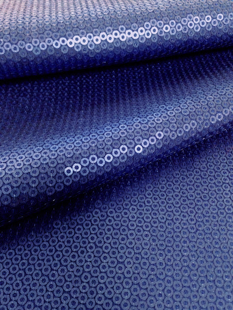 3Mm Micro Mini Matte Sequins Stretch Polyester Spandex Fabric - Black, 56/58" Width