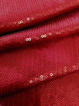 3Mm Micro Mini Matte Sequins Stretch Polyester Spandex Fabric - Black, 56/58" Width