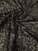 3Mm Mini Matte Overlapping Sequins Nylon Mesh Fabric - Black, Ivory, Silver, Copper, Red, Blush, Dark Gold, Champagne, 52" Width