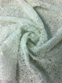 3Mm Mini Matte Overlapping Sequins Nylon Mesh Fabric - Black, Ivory, Silver, Copper, Red, Blush, Dark Gold, Champagne, 52" Width