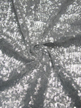 3Mm Mini Matte Overlapping Sequins Nylon Mesh Fabric - Black, Ivory, Silver, Copper, Red, Blush, Dark Gold, Champagne, 52" Width