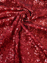 3Mm Mini Matte Overlapping Sequins Nylon Mesh Fabric - Black, Ivory, Silver, Copper, Red, Blush, Dark Gold, Champagne, 52" Width