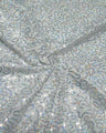 Polyester Spandex Sequins Fabric - Shiny Hologram Swirl, 54" Width