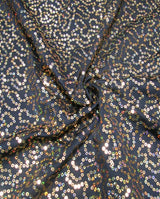 Polyester Spandex Sequins Fabric - Shiny Hologram Swirl, 54" Width