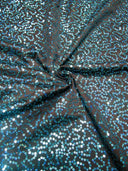 Polyester Spandex Sequins Fabric - Shiny Hologram Swirl, 54" Width