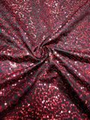 Polyester Spandex Sequins Fabric - Shiny Hologram Swirl, 54" Width