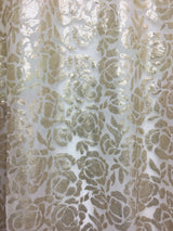 Polyester Mesh Fabric - 3MM Shiny Sequin Floral Design, 54" Width